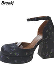 High-heeled Shoes Spring New Korean Version of Wild Thick-heeled Square Toe French Retro Mary Jane Trend Lolita