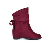 Ankle Boots Winter Shoes For Women Flat Heel Zipper Boots-Women Round Toe Low 2024 Rubber Over-the-Knee Ladies Autumn PU