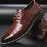 Tan / Black / Brown Dress Shoes Mens Business Shoes Genuine Leather Oxford Social Shoes Boys Prom Shoes