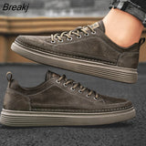 Men Spring Autumn Casual PU Leather Shoes Trend Men's Shoes Wild Mens Flats Shoes Waterproof Non-slip Board Shoe Male