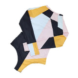 2025 New Long-Sleeved Swimsuit Women's Surfsuit Integrated Multi-Color Splicing