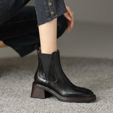 Children Winter Boots Autumn 2024 New Low-Heeled Chelsea Warm Martin Boots Women's Thin