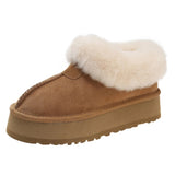Luxury Winter Snow Boots for Women Long Plush Warm Platform Ankle Boots Woman Thick Bottom Anti Slip Cotton Shoes Plus