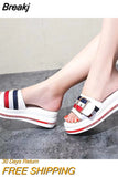 2023 Women Slippers Flat Shoes Woman Comfortable Female Sandals Ladies Luxury Home Platform Slides Flip Flops Summer