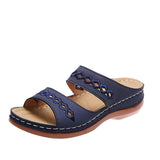 Breakj Women 2025 Flower Slope And Large Size Women's Shoes Thick Soles Casual Type Cold Slippers