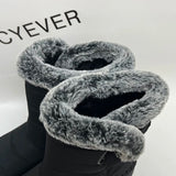 New Waterproof Snow Boots Woman Rabbit Fur Non Slip Winter Padded Boots Women Platform Keep Warm Ankle Botas De Mujer