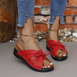 Womens Slippers Wedges Fashion Summer Casual Hollow Sandals Platform Open Toe Flip Flops Non Slip Beach Shoes Green