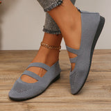 Knitting Flats Shoes for Women 2024 Summer Breathable Soft Loafers Woman Lightweight Slip On Casual Shoes Mom