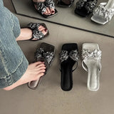 Breakj Niche Design High-End Bow Summer New Fashion Comfortable High-Explosive Cool Drag