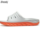Men's Summer Large Size 49 Thick-soled Soft Material Arch Shock Absorption Flip-flops Beach Shoes Non-slip Safety