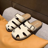 Rome Slippers Women Flats Platform Shoes Summer Open Beach Flip Flops 2024 Fashion Slingback Sandals Walking Mujer