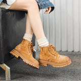 Breakj Boots Fall 2024 New Vintage Overalls Western Lovers Platform Increased Hot Style Ankle Boots
