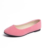 Spring Autumn Women Shoes Flock Flats Comfortable Flat Shoes Women Flats Loafers Shallow Slip on Shoes Red Black Plus