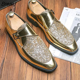 Shoes Shoes Men Casual Man Men's Summer Dress Patent Leather For Mens Gold Moccasins Business Pointed Bussiness