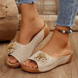 Breakj Women's Shoes 2025 Spring And Summer New Slope And Open Toe Wearing Slippers Women Cool