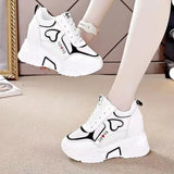 Quality Women Platform Sneakers Chunky Woman Casual Dad Shoes Basket Female Fashion Sport Mesh Lace Up Shoes