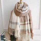 Free Shipping Scarf Headscarf Winter Women Ladies Men Preppy Striped Warm Scarves Soft Pashmina Mujer Female Male Wrap