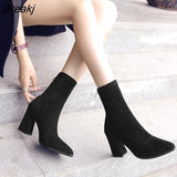 and winter new women's comfortable shallow mouth pointed boots women's zipper simple sweet wild boots