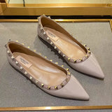 Breakj Tip Flat-Bottomed Fashion Single Shoes Women 2025 New Patent Leather Pedaled Flat Heel Boat