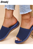 Women Elastic Force Summer Shoes Women Flat Sandals Casual Indoor Outdoor Slipper Summer Sandals for Beach Zapatos