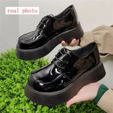 shoes thick-soled trend British style simple casual women's shoes platform Women Chunky Sneakers stretch boots