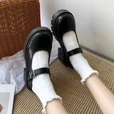 Lolita Shoes Women Japanese Mary Jane Shoes Women Vintage Girls Students JK Uniform High Heel Platform Shoes Cosplay