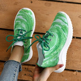 Rainbow Mesh Platform Sneakers for Women 2023 Autumn Non Slip Knitting Tennis Shoes Woman Lace Up Casual Sports Shoes