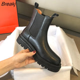 Luxury Chelsea Boots Women Ankle Boots Chunky Winter Shoes Platform Ankle Boots Slip on Chunky Heel BV Boot Brand