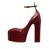 Heels Women Pumps Elegant Patent Leather Office Lady Shoes Luxury Brand High-heeled Female Platform Shoes Summer 2024