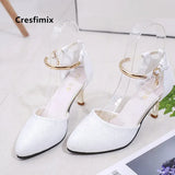 Women Cute Pointed Toe Black Buckle Strap High Heel Shoes Lady Casual Red Comfort Summer Stiletto Heels for Office & Party