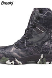 Waterproof Men Tactical Military Boots Desert Boots Hiking Camouflage High-top Desert Men's Boots Fashion Work Men's