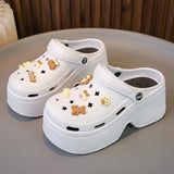 New Diy Clogs Sandals Women Summer Eva Closed Toe Chunky Platform Slippers for Woman Non Slip Thick Bottom Beach