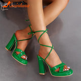 Fashion Brand Sandals 2023 European Style Sexy Chunky Heeled Women Sandals Comfort Walking Lady Shoes Sandals Spring