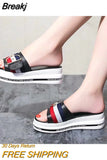 2023 Women Slippers Flat Shoes Woman Comfortable Female Sandals Ladies Luxury Home Platform Slides Flip Flops Summer
