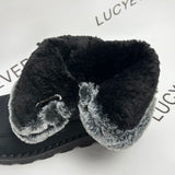 New Waterproof Snow Boots Woman Rabbit Fur Non Slip Winter Padded Boots Women Platform Keep Warm Ankle Botas De Mujer