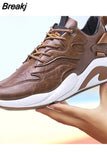 Men Shoes New 2023 Spring Platform Sneakers Fashion Round Toe Wedges Casual Sport High Top Outdoor