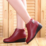 Women 2023 New Zipper Ankle Boots Women Warm Fur Casual Snow Boots Female Non Slip Comfort Short Boots Mujer