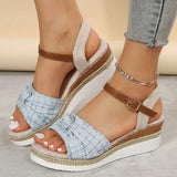 Wedge Sandals for Women Summer Peep Toe Non Slip Gladiator Shoes Woman Fashion Bowtie Platform Sandalias Mujer