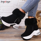 Women Warm Sneakers Platform Snow Boots Ankle Boots Female Causal Shoes Ankle Boots for Women Ladies Boots sneakers
