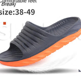 Men's Summer Large Size 49 Thick-soled Soft Material Arch Shock Absorption Flip-flops Beach Shoes Non-slip Safety