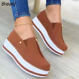 sale Casual Shoes Comfortable New Women Lace Up Wedge Sports Sneakers Vulcanized Platform zapatillas mujer Plus size