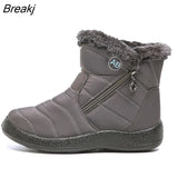 Women's Thick Plush Snow Boots Winter Waterproof Non-slip Platform Ankle Boots 2022 Women Warm Cotton Padded Shoes Botas