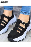 Sneakers 2023 Black Thick Sole Designer Breathable Lace Up Fashion Ladies Athletic ShoesHeightening Vulcanized