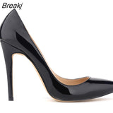 New Women's Pumps Sexy Pointed Toe High Heels Shoes Spring Autumn Office Wedding Patent Leather