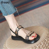 Fashion Sandals Ladies Sandals Summer 2023 Solid Color Sole Heel Flat Ladies Shoes and Sandals Ladies Plus Size