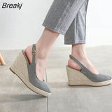 Shoes Women Wedges Sandals Retro Ethnic Women Sandals Comfortable Young Ladies Shoes Wedge Heels 10cm