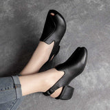 Women Retro Brown Sandals 2024 Luxury Designer High Heels Sandal Peep Toe Slingbacks Mother Shoes Casual Sandalias De