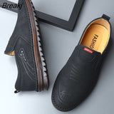 Shoes Men's New Casual Shoes Leather Men's Leather Shoes Soft Cowhide Breathable Business Men's Shoes Peas Shoes