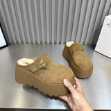 Breakj Fairy Wind Thick Bottom Increase Hairy Slippers 2025 New Soft Base Does Not Tired Birken