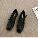 Jane Shoes for Women 2024 Retro Medium Heeled Women's Single Shoes Soft and Comfortable Red Ballet Shoes Zapatos De